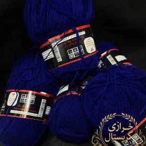 کاموا اکریل بافت آبی کاربنی